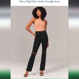 Abercrombie and Fitch Ultra High Rise Ankle Straight Jeans